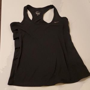 Nike side cut out black tank